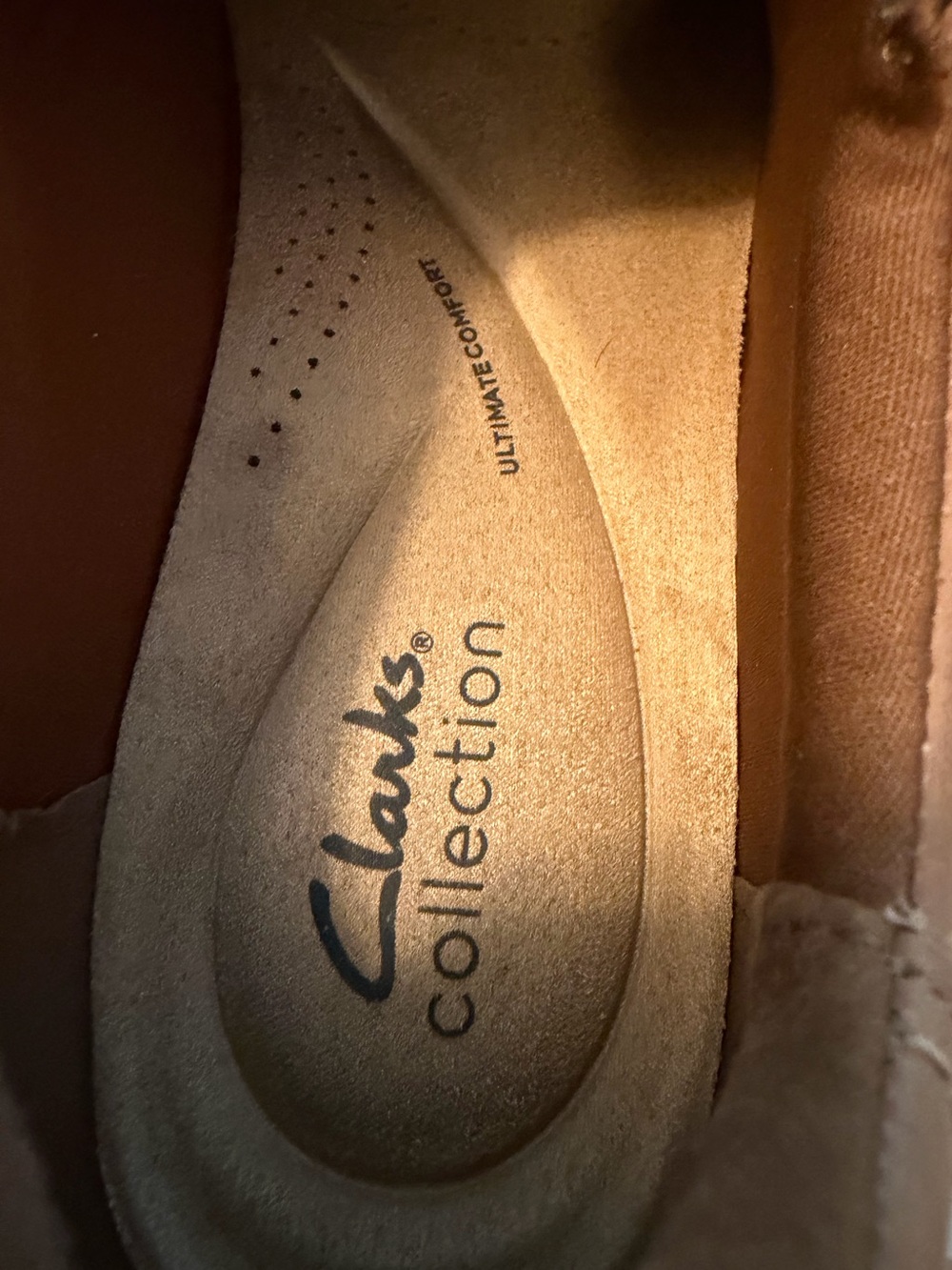 Clarks Mykah Joy Platform Sneaker Womens Sz 9M Tan Leather Zipper Lace Up Casual - Picture 9 of 10